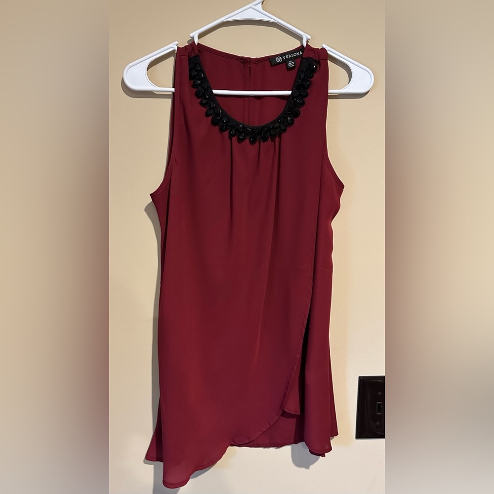 Versona Criss Cross Beaded Tank
